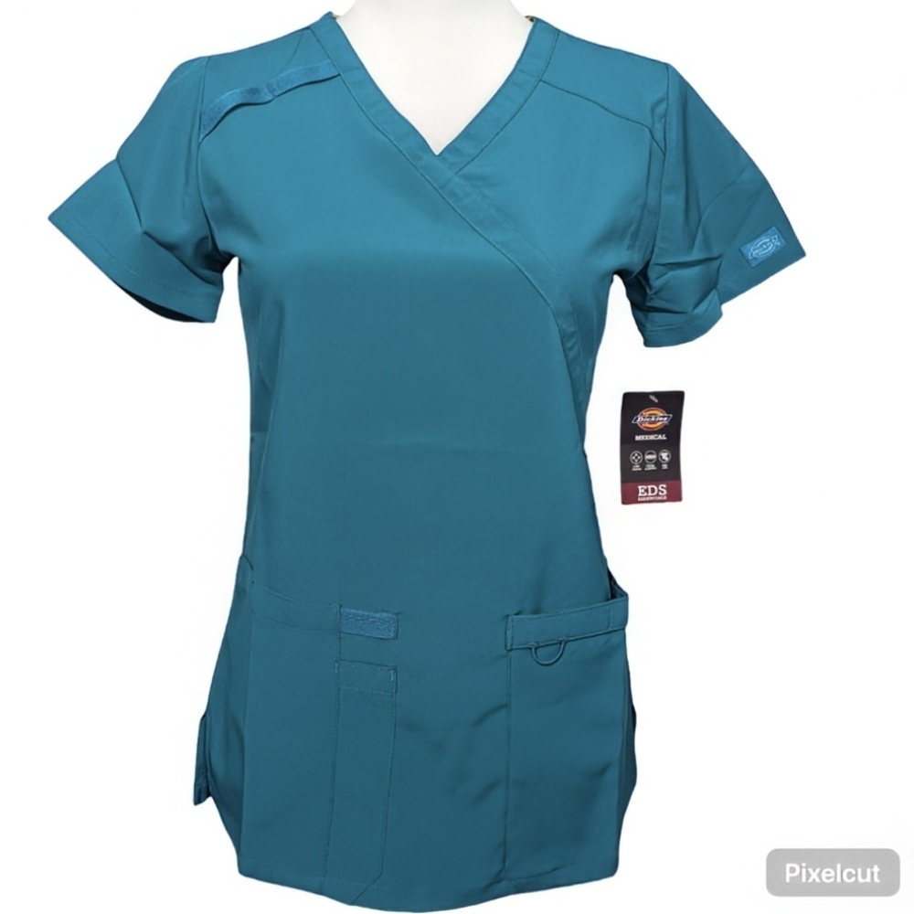 Dickies EDS Essentials V-Neck Moisture Wicking Scrubs Shortsleeve Top
